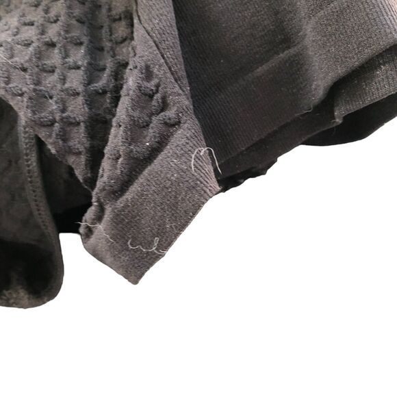 Intimately Free People Black Mesh Bodycon Mini Dress V-Neck Stretch‎ Sz M/L - Picture 9 of 9